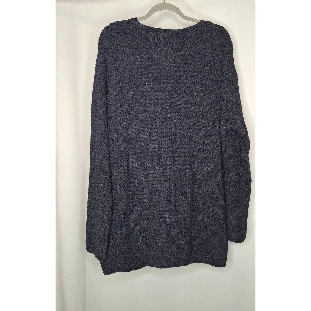Tandem Firenze Navy Wool Blend V-Neck Knit Sweater Made in Italy XL NWT*READ